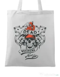 Sacosa din panza Dead rockers Alb