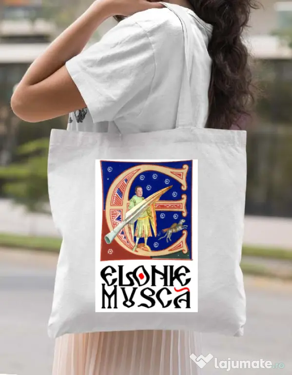 Sacosa din panza Elonie Musca Alb