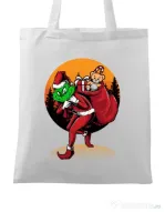 Sacosa din panza Grinch stole Christmas Alb