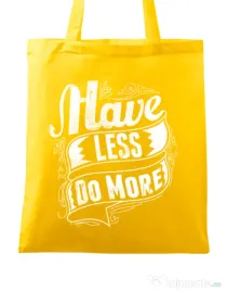 Sacosa din panza Have less do more Galben