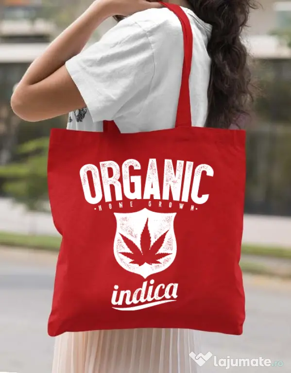 Sacosa din panza Indica Rosu
