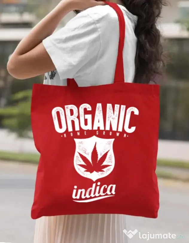 Sacosa din panza Indica Rosu