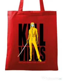 Sacosa din panza Kill bill Rosu