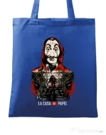 Sacosa din panza La casa de papel Albastru regal