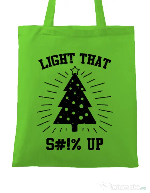 Sacosa din panza Light that up Verde mar