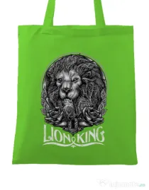 Sacosa din panza Lion king Verde mar