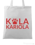 Sacosa din panza Logo Kola Rosu Alb