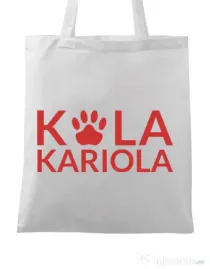 Sacosa din panza Logo Kola Rosu Alb