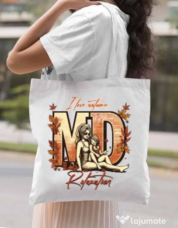 Sacosa din panza M&D 21 Alb