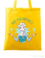 Sacosa din panza Make your own magic Galben