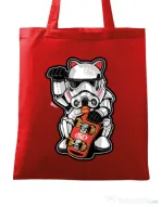 Sacosa din panza Maneki trooper Rosu