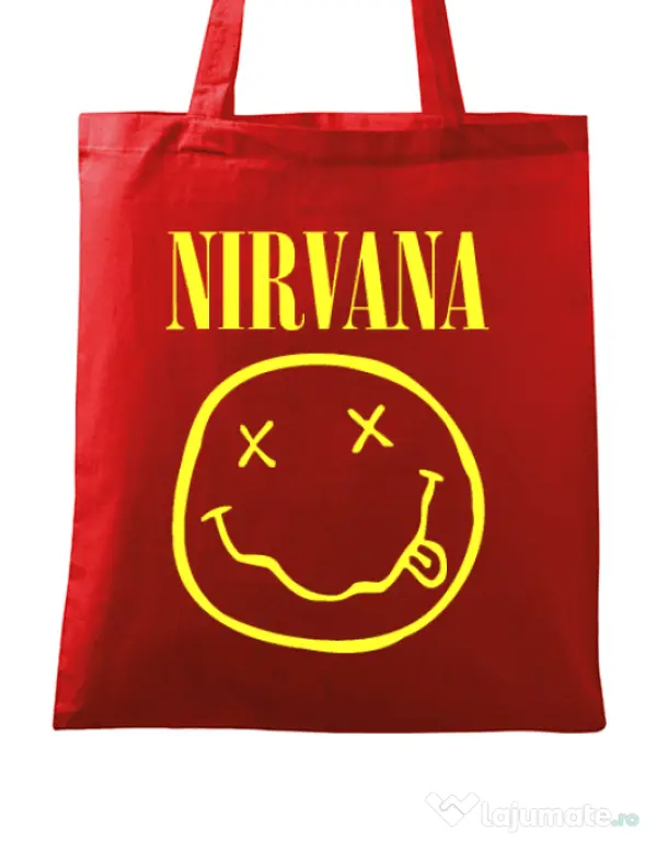 Sacosa din panza Nirvana Rosu
