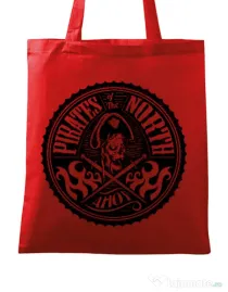 Sacosa din panza Pirates of the north Rosu