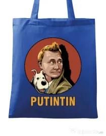 Sacosa din panza Putin Tin Albastru regal