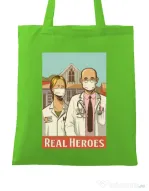 Sacosa din panza Real heroes Verde mar