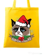 Sacosa din panza Santa Claws Galben