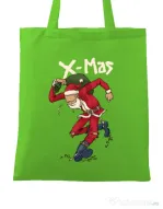 Sacosa din panza Santa Skank Kid Verde mar