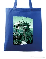 Sacosa din panza Save the liberty Albastru regal