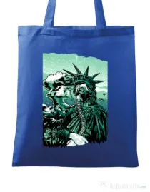 Sacosa din panza Save the liberty Albastru regal