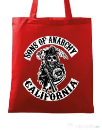 Sacosa din panza Sons of anarchy Rosu