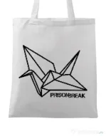 Sacosa din panza Swan Alb