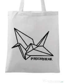 Sacosa din panza Swan Alb