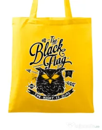 Sacosa din panza The black flag owl Galben