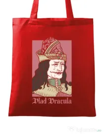 Sacosa din panza Vlad Dracula Rosu