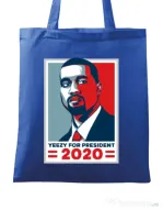 Sacosa din panza Yezzy for president Albastru regal