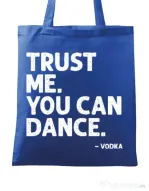 Sacosa din panza You can dance Albastru regal