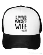 Sapca personalizata Awesome wife Alb