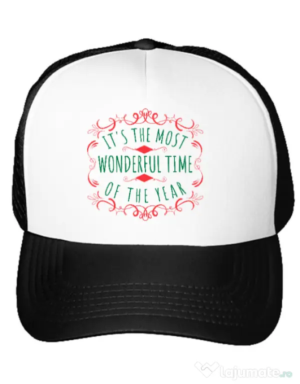 Sapca personalizata Most wonderful time Alb