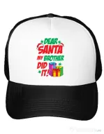 Sapca personalizata My brother did it Alb