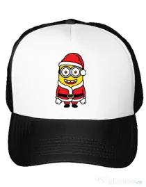 Sapca personalizata Santa minions Alb