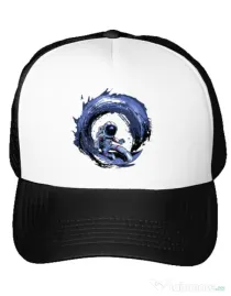 Sapca personalizata Surfing in space Alb