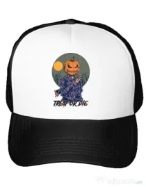 Sapca personalizata Treat or die Alb