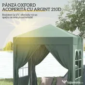 Outsunny Cort 2x2 m impermeabil cu 4 pereti detasabili, cort pliabil din metal si poliester cu husa de transport, Verde 