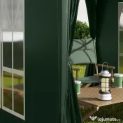 Outsunny Cort 2x2 m impermeabil cu 4 pereti detasabili, cort pliabil din metal si poliester cu husa de transport, Verde 