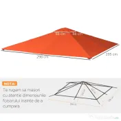 Acoperis de Schimb pentru Foisor Outsunny 3x3m din Poliester | Aosom Romania 