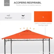 Acoperis de Schimb pentru Foisor Outsunny 3x3m din Poliester | Aosom Romania 