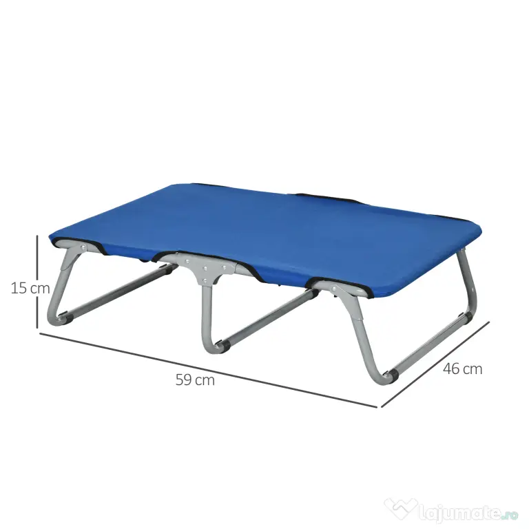 PawHut Saltele Pliabile Oxford pentru Câini, Confort Exterior/Interior, Albastru, 59x46x15cm | Aosom Romania
