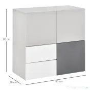 HOMCOM Dulap multifunctional cu sertare si usi, mobilier pentru Camera de zi Dormitor Birou | Aosom Romania 