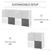 HOMCOM Dulap multifunctional cu sertare si usi, mobilier pentru Camera de zi Dormitor Birou | Aosom Romania 