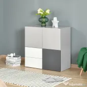 HOMCOM Dulap multifunctional cu sertare si usi, mobilier pentru Camera de zi Dormitor Birou | Aosom Romania 