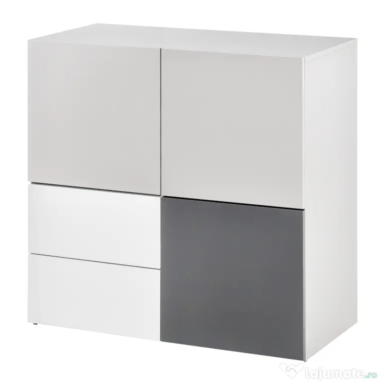 HOMCOM Dulap multifunctional cu sertare si usi, mobilier pentru Camera de zi Dormitor Birou