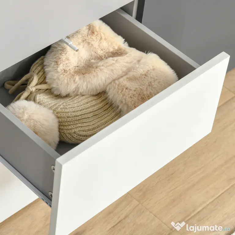 HOMCOM Dulap multifunctional cu sertare si usi, mobilier pentru Camera de zi Dormitor Birou