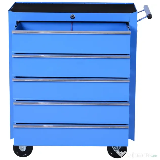 Homcom Carucior Atelier – Organizator 5 Sertare pentru Ustensile