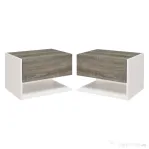 HOMCOM set 2 noptiere suspendate, 46x30x30 cm