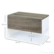 HOMCOM set 2 noptiere suspendate, 46x30x30 cm 