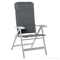 Outsunny Scaun de pescuit pliabil cu brațe și spătar reglabil, din aluminiu și poliester, 75x61,5x76-115 cm, gri